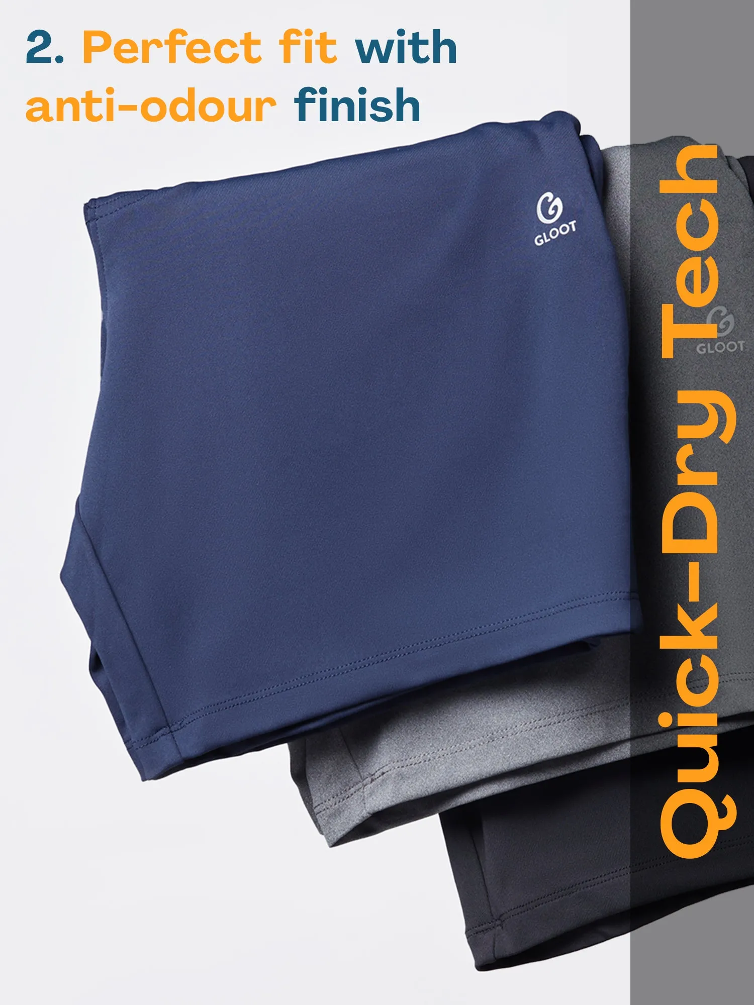 Active Sports Shorts 360° Stretch Navy