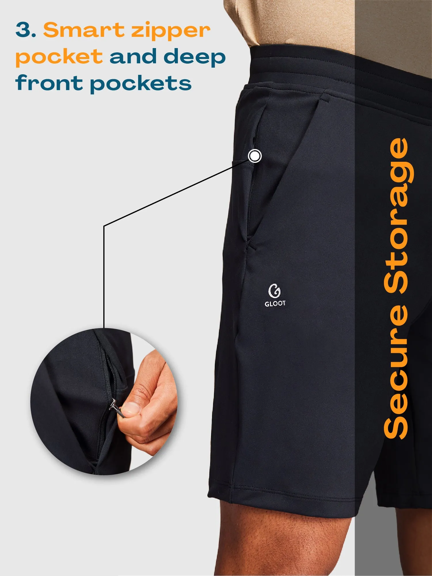 Active Sports Shorts 360° Stretch Navy