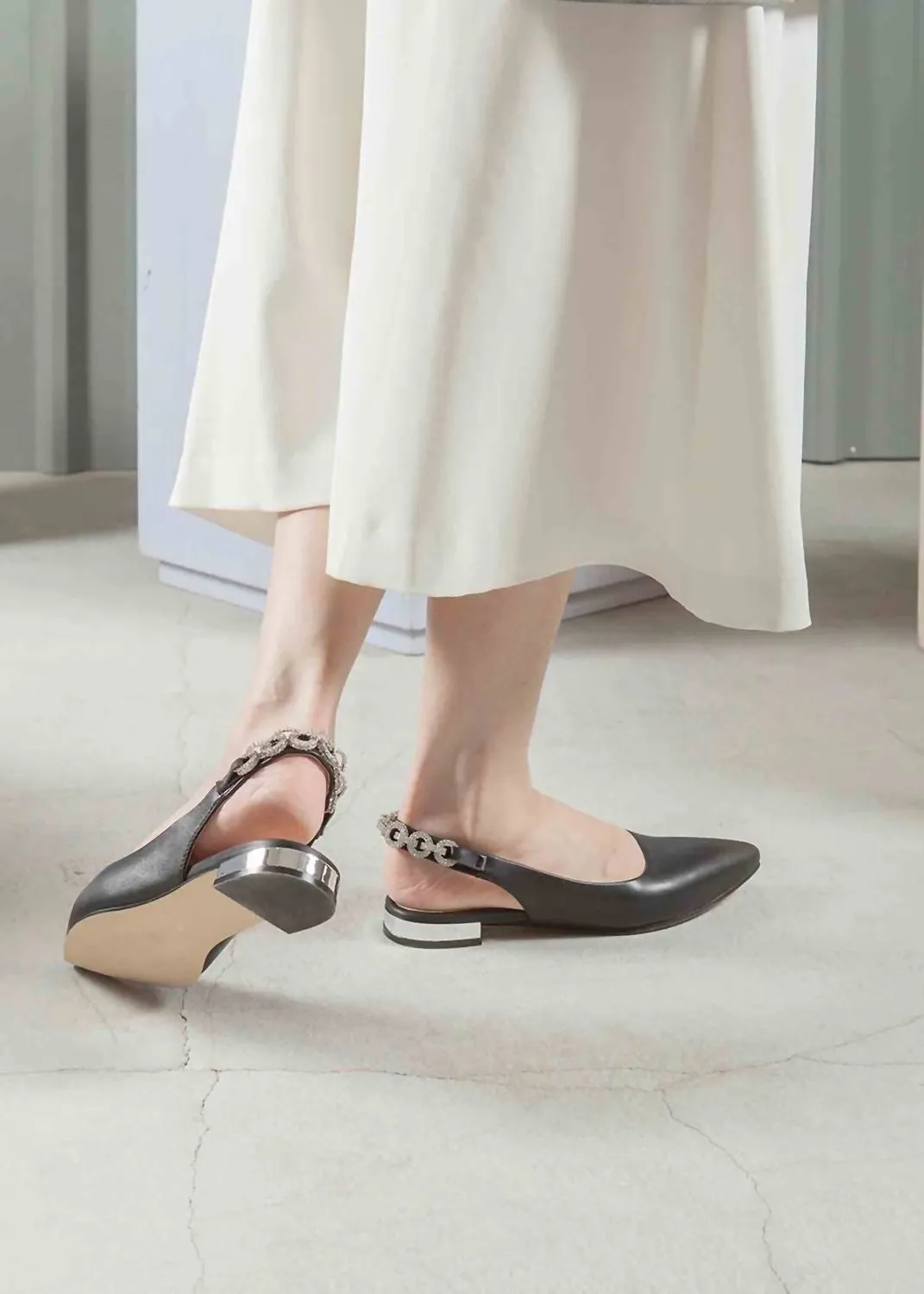 All Black - Women's Royal Sling Flat