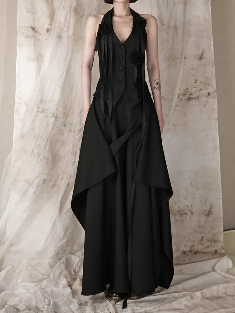 Asymmetry Chic Flare Long-Skirt