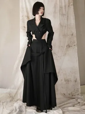 Asymmetry Chic Flare Long-Skirt