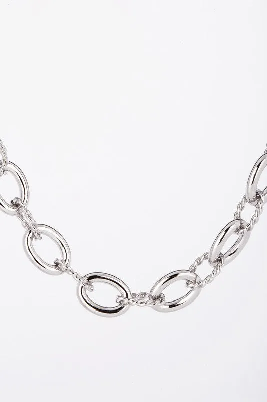 Bailey Bold chain necklace - silver