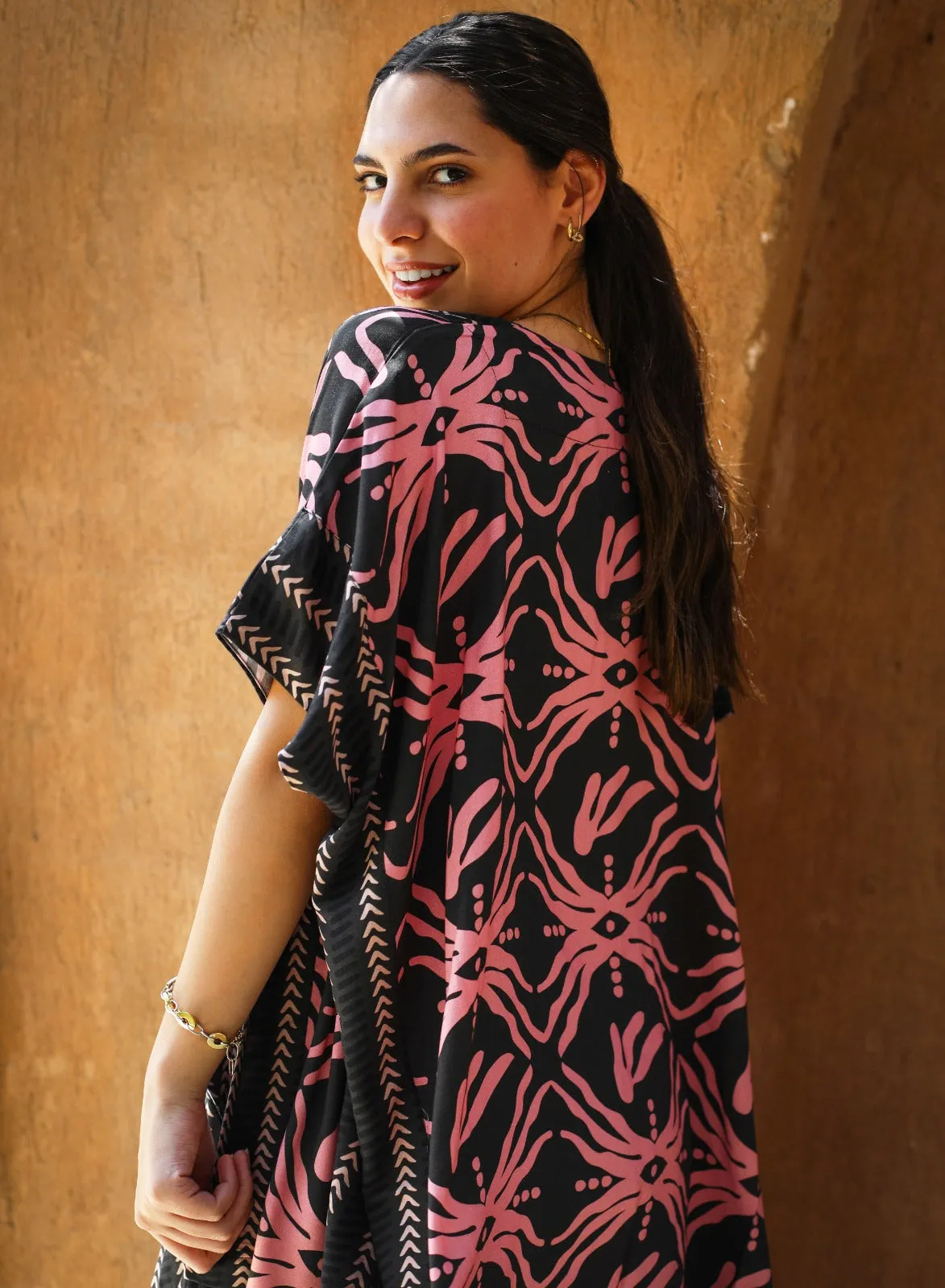 Bali Trip Kimono Charcoal