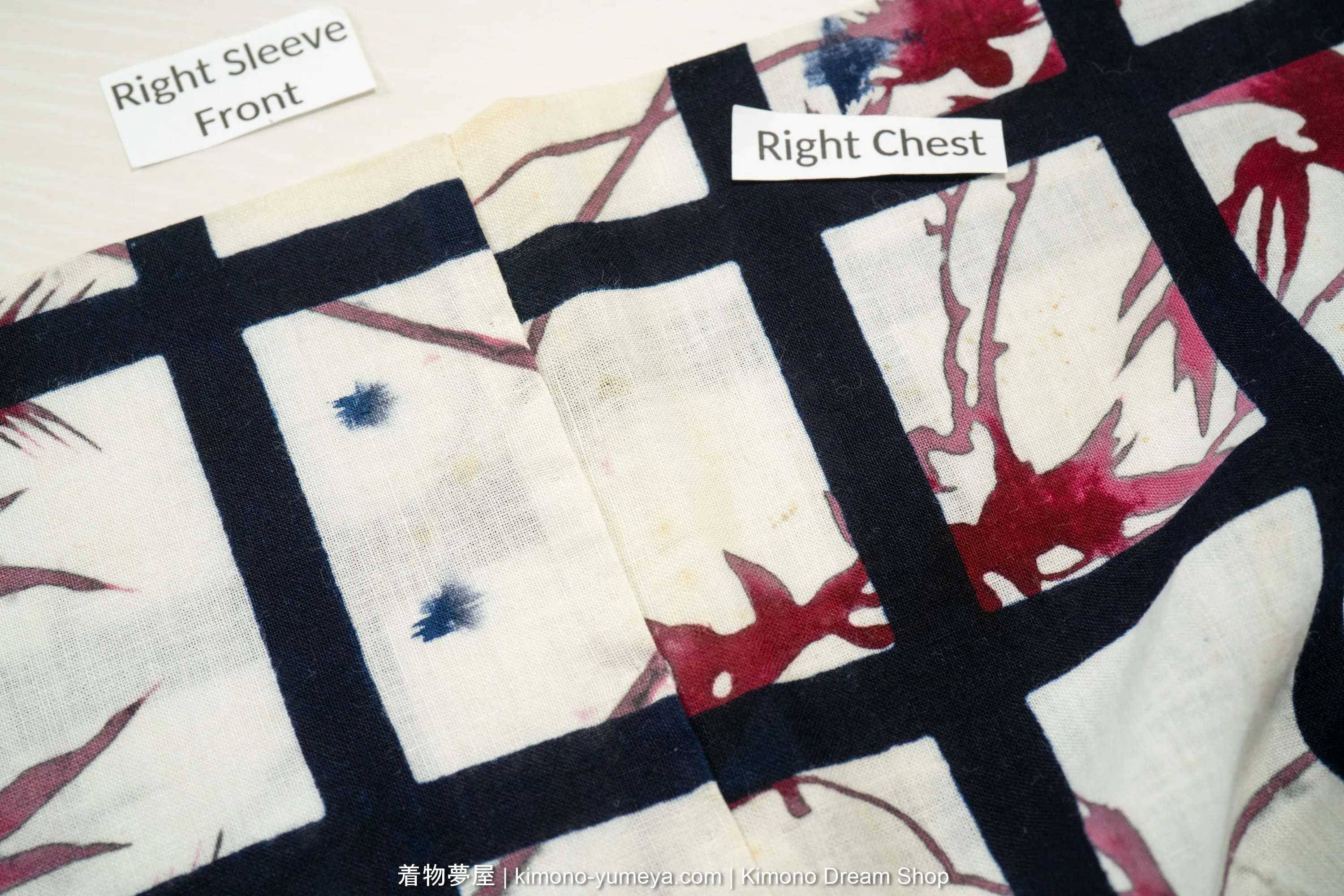 Black & White Cotton Yukata for Women - Lines & Flowers