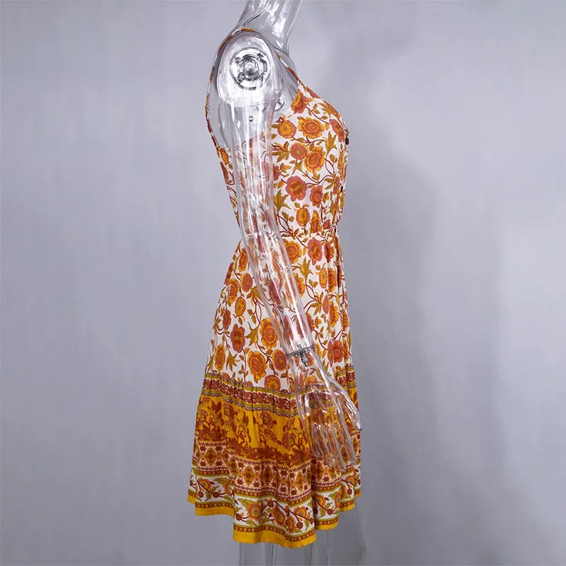 Boho Cotton Mini Sundress