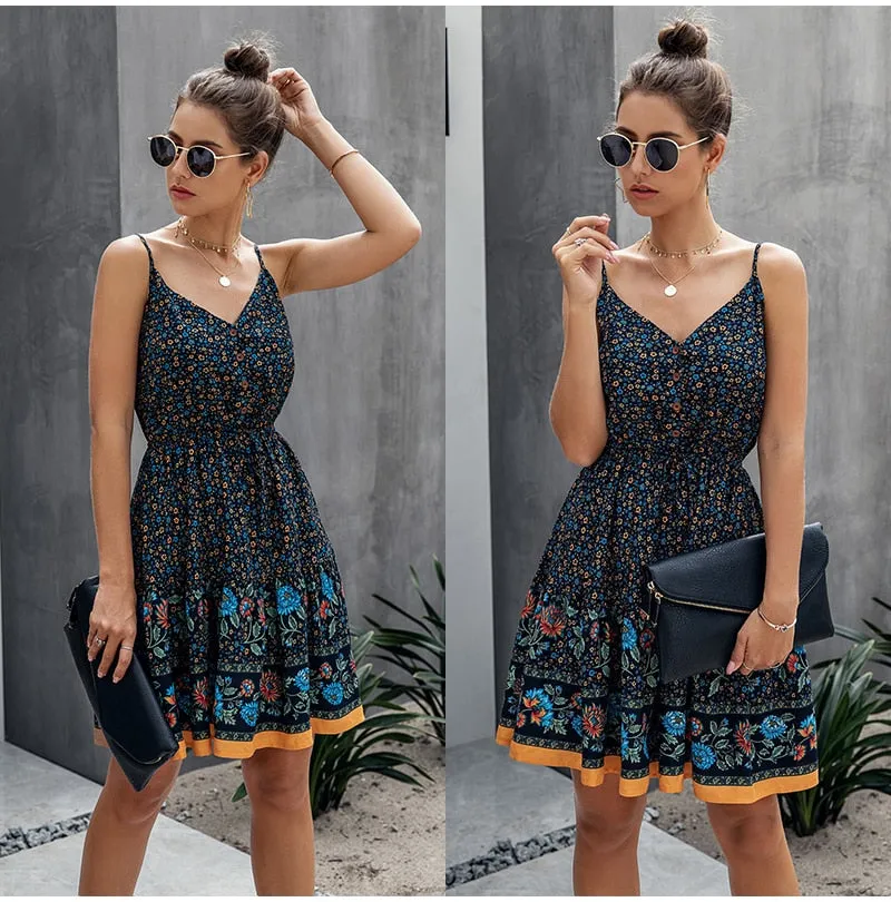 Boho Cotton Mini Sundress