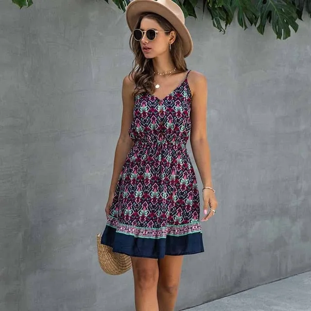Boho Cotton Mini Sundress