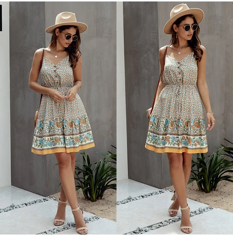 Boho Cotton Mini Sundress