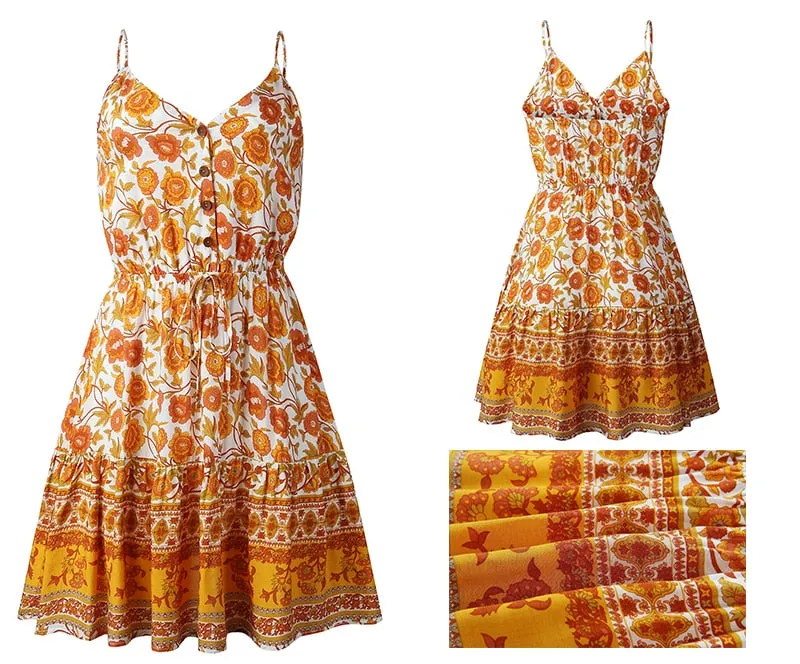 Boho Cotton Mini Sundress