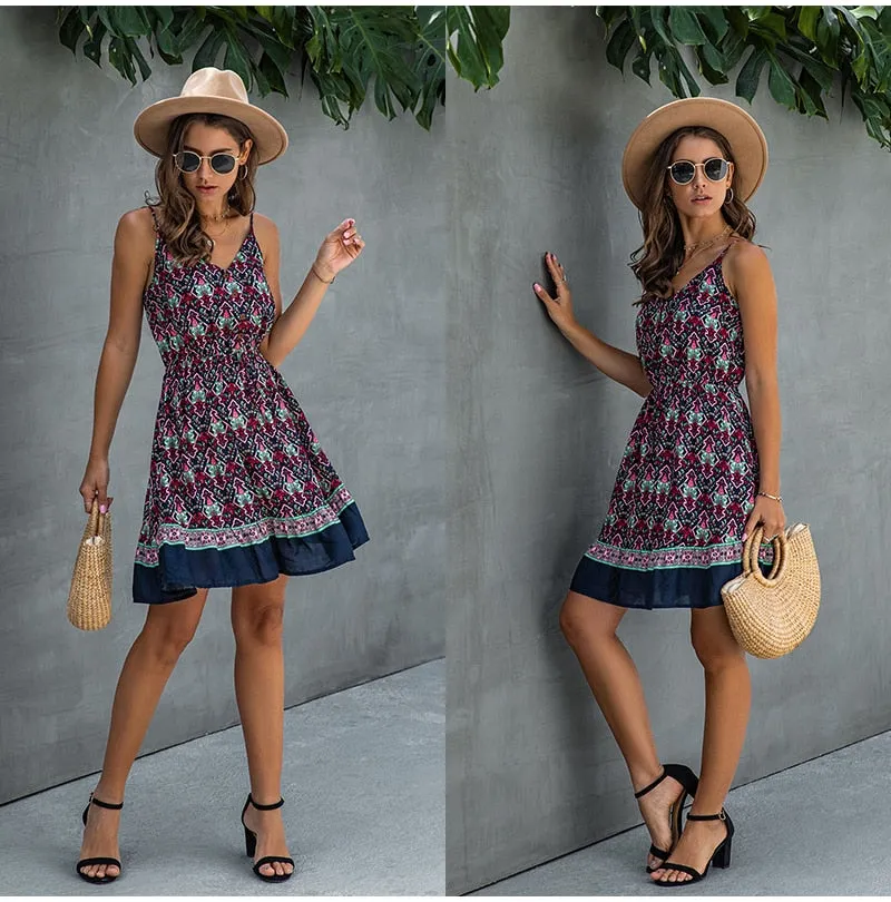 Boho Cotton Mini Sundress