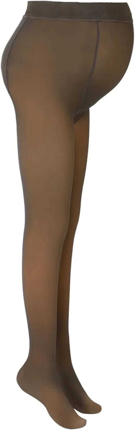 Bonuci Maternity Pantyhose Pregnancy Fleece Lined Tight Women Stretchy Opaque High Waist Legging