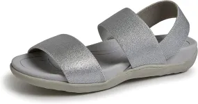 Comfy Moss Green Sling Back Rubber Strappy Sandals