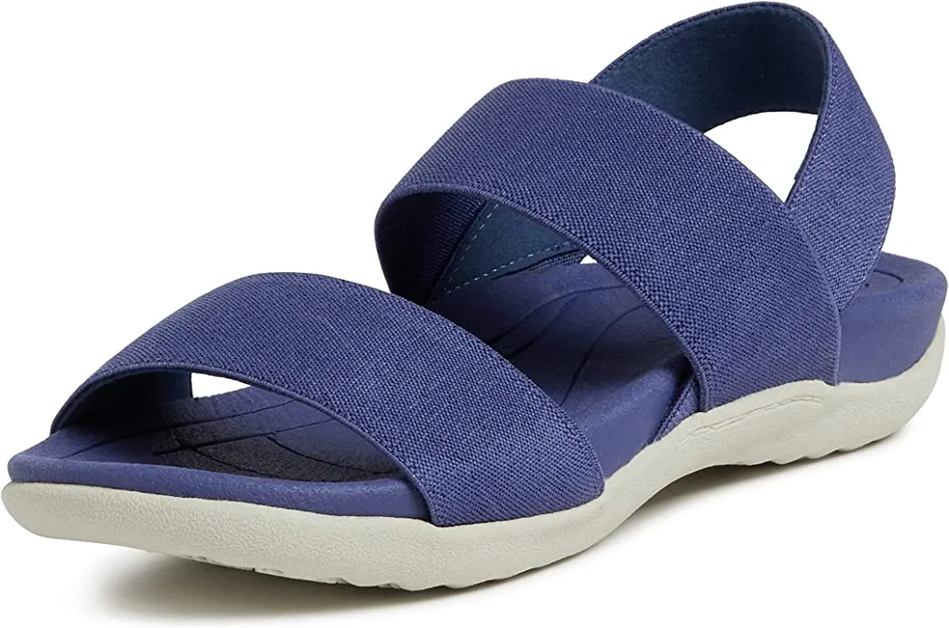 Comfy Moss Green Sling Back Rubber Strappy Sandals