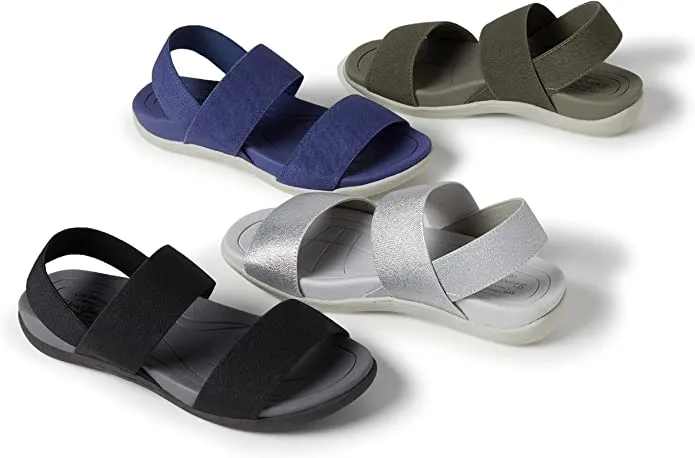 Comfy Moss Green Sling Back Rubber Strappy Sandals