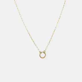 Dainty Weight Paperclip Chain with Charm Holder