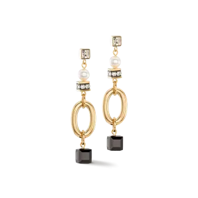 Earrings Mysterious Mix gold-black