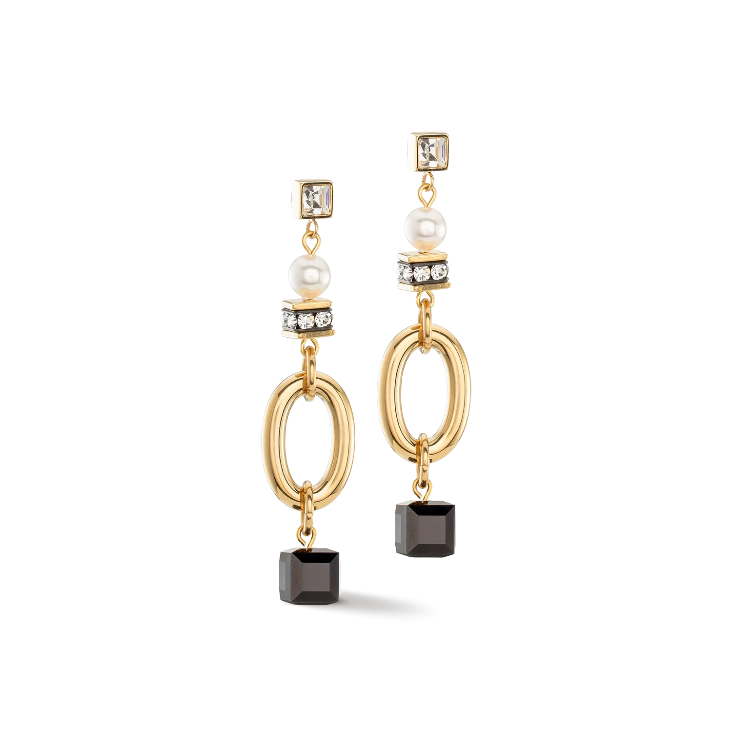 Earrings Mysterious Mix gold-black