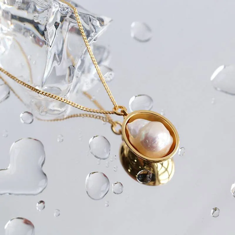 Elegant Baroque Freshwater Pearl Necklace