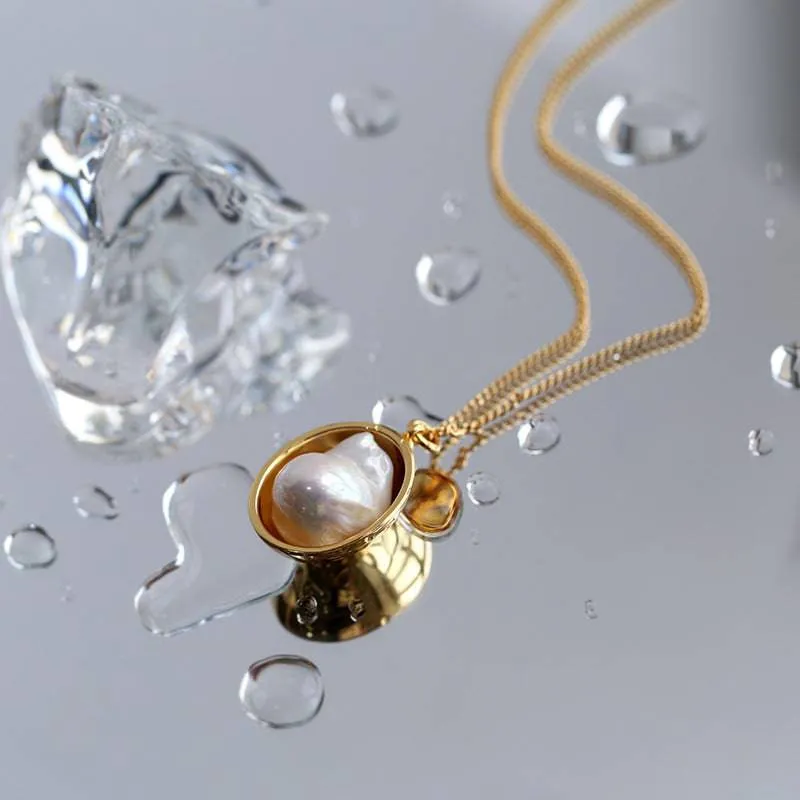 Elegant Baroque Freshwater Pearl Necklace