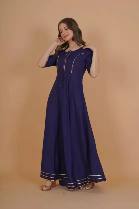 Elegant Blue Anarkali Kurta