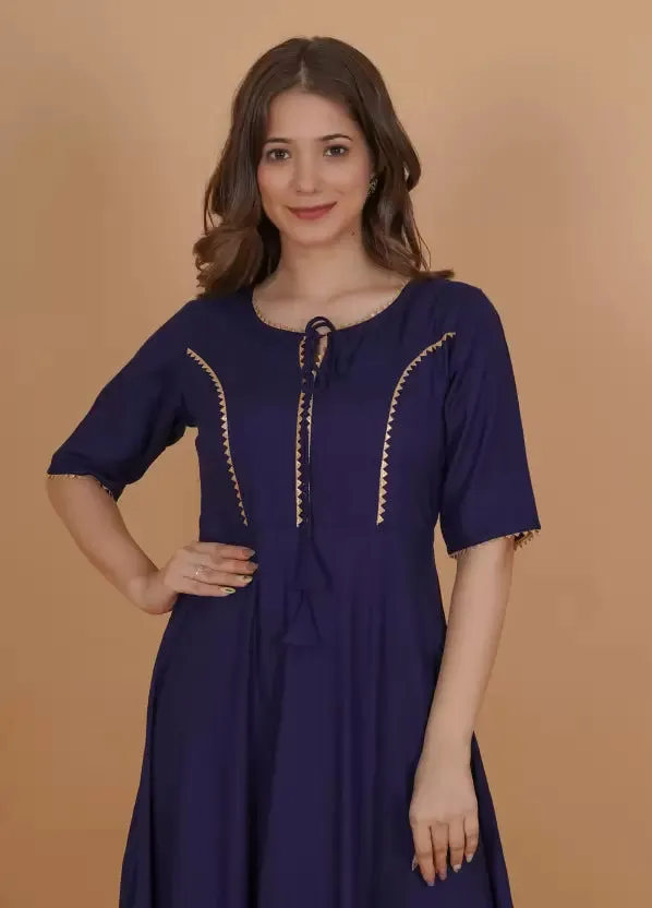 Elegant Blue Anarkali Kurta