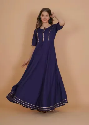 Elegant Blue Anarkali Kurta