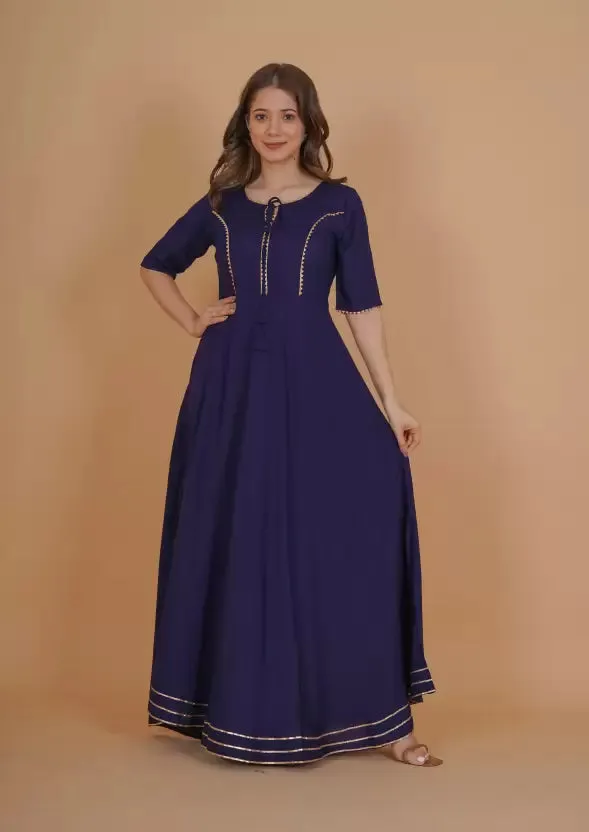 Elegant Blue Anarkali Kurta