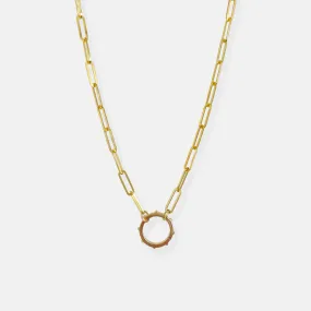 Heavy Weight Paperclip Chain with Charm Holder