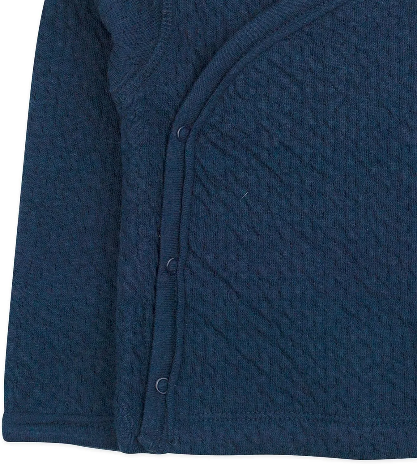 HonestBaby Baby Side-Snap Matelasse Mini Quilted Cozy 100% Organic Cotton Top