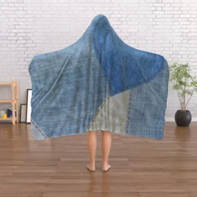 Hooded Towel - Denim Heart