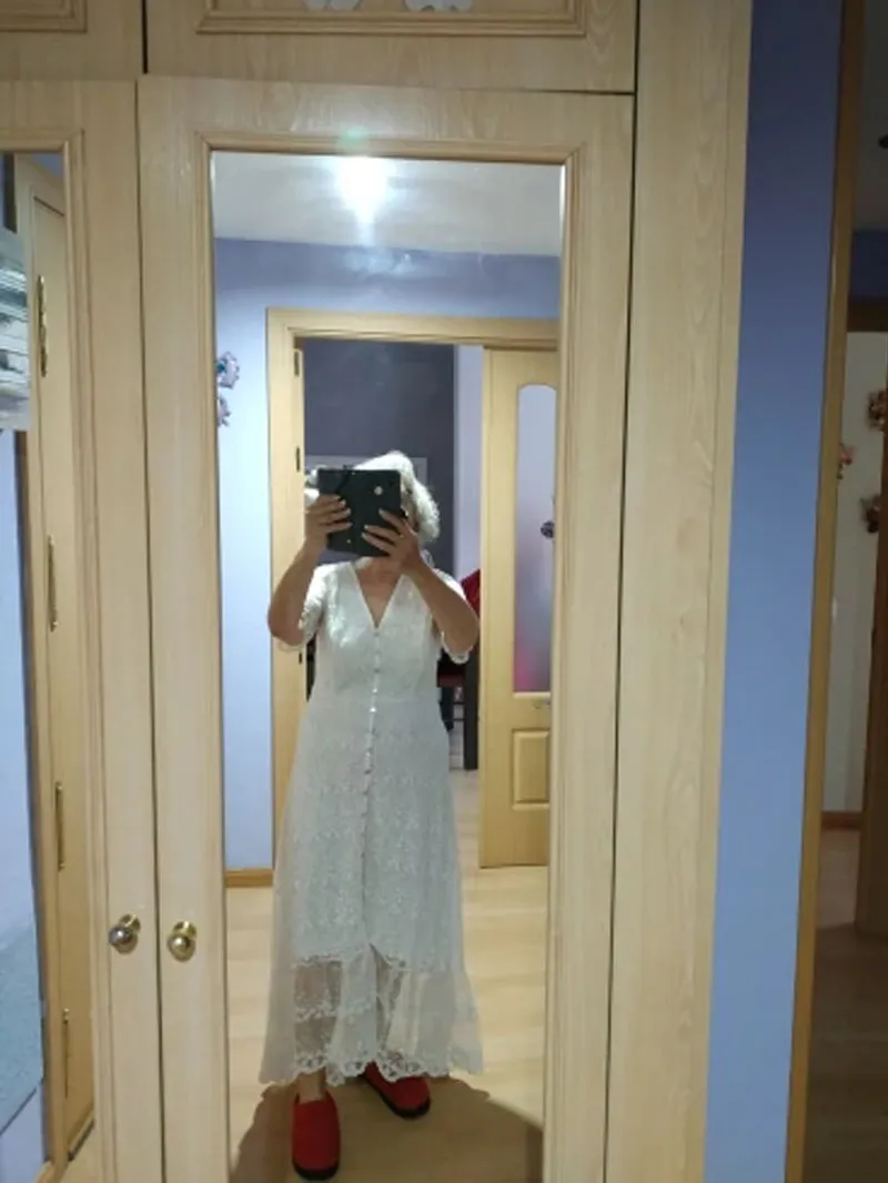 Maxi Dress - Boho Dress - Sundress - Lace Dress - White Carina
