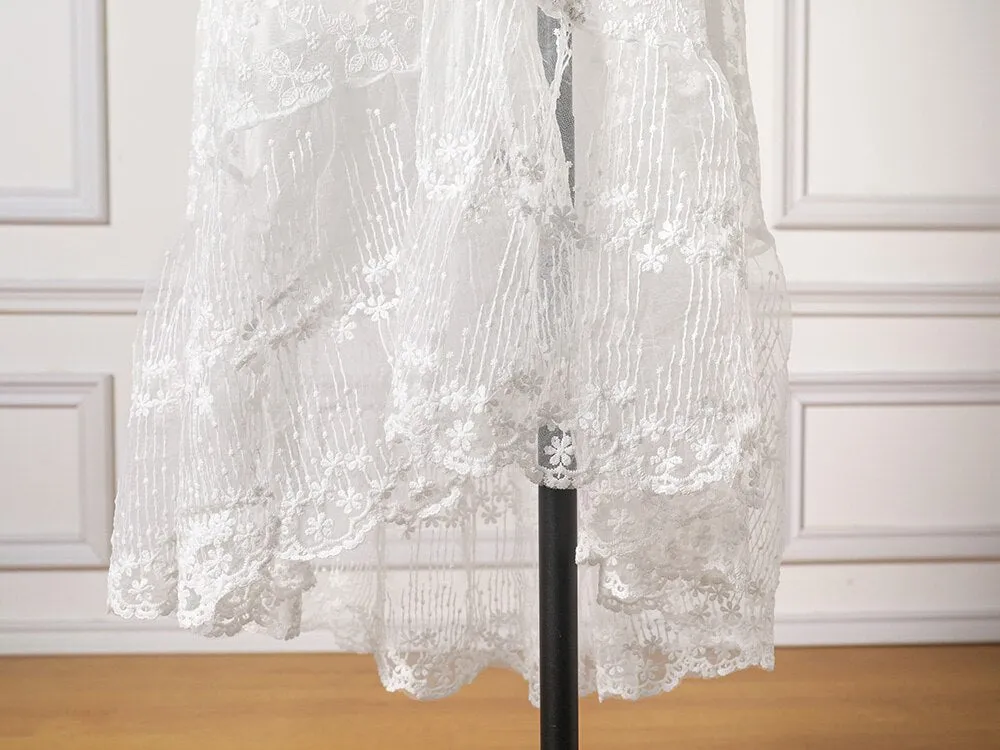 Maxi Dress - Boho Dress - Sundress - Lace Dress - White Carina