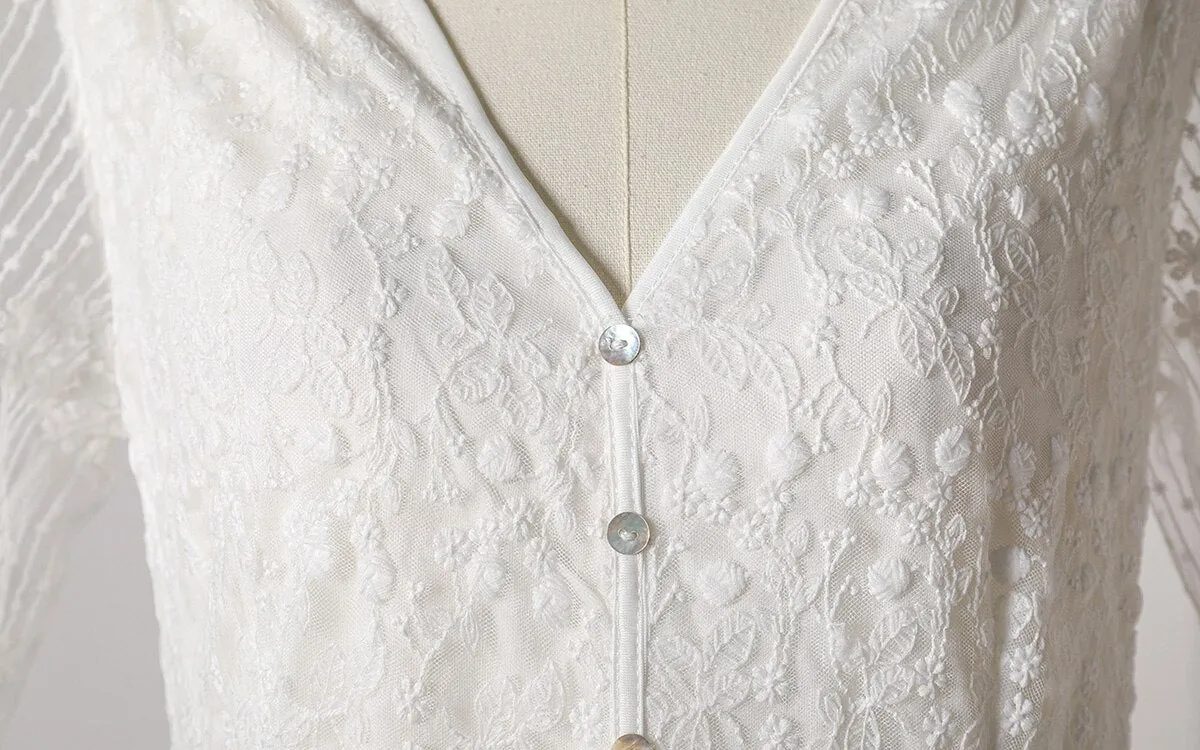 Maxi Dress - Boho Dress - Sundress - Lace Dress - White Carina