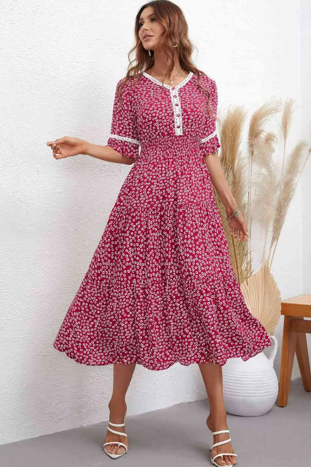 Meadow Breeze Floral Print Dress