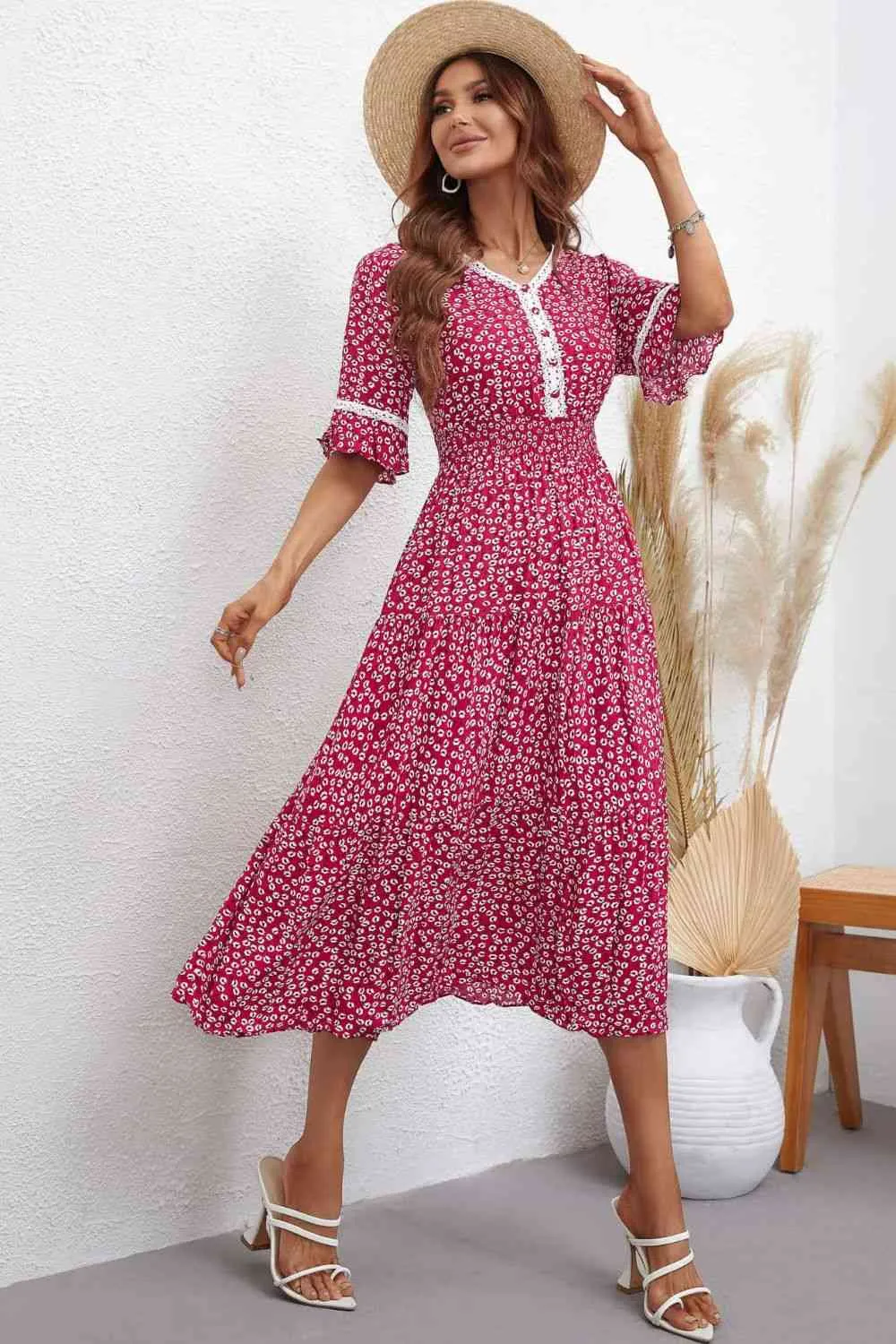 Meadow Breeze Floral Print Dress