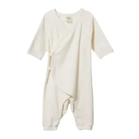 Nature Baby Pointelle Kimono Stretch and Grow - Natural