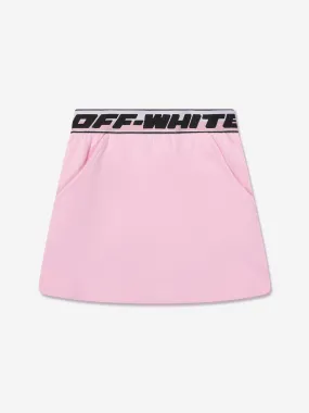 Off-White Girls Logo Industrial Sweat Skirt in Pink