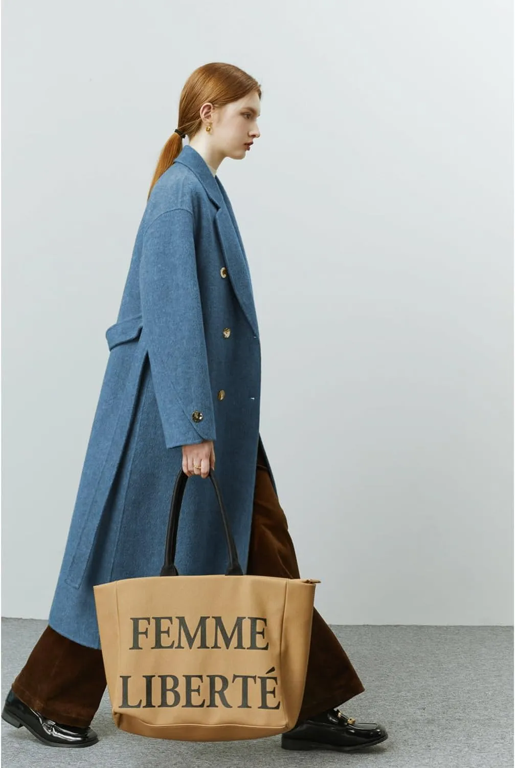 Peaceglad Womens Pea Coats Fall Long Trench Coat Double Breasted Lapel Belted Peacoat