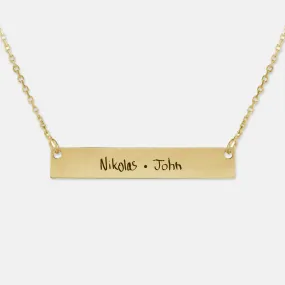 Personalized Bar Necklace