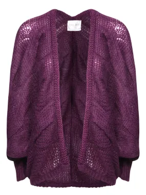 Purple Mohair Kimono Cardigan