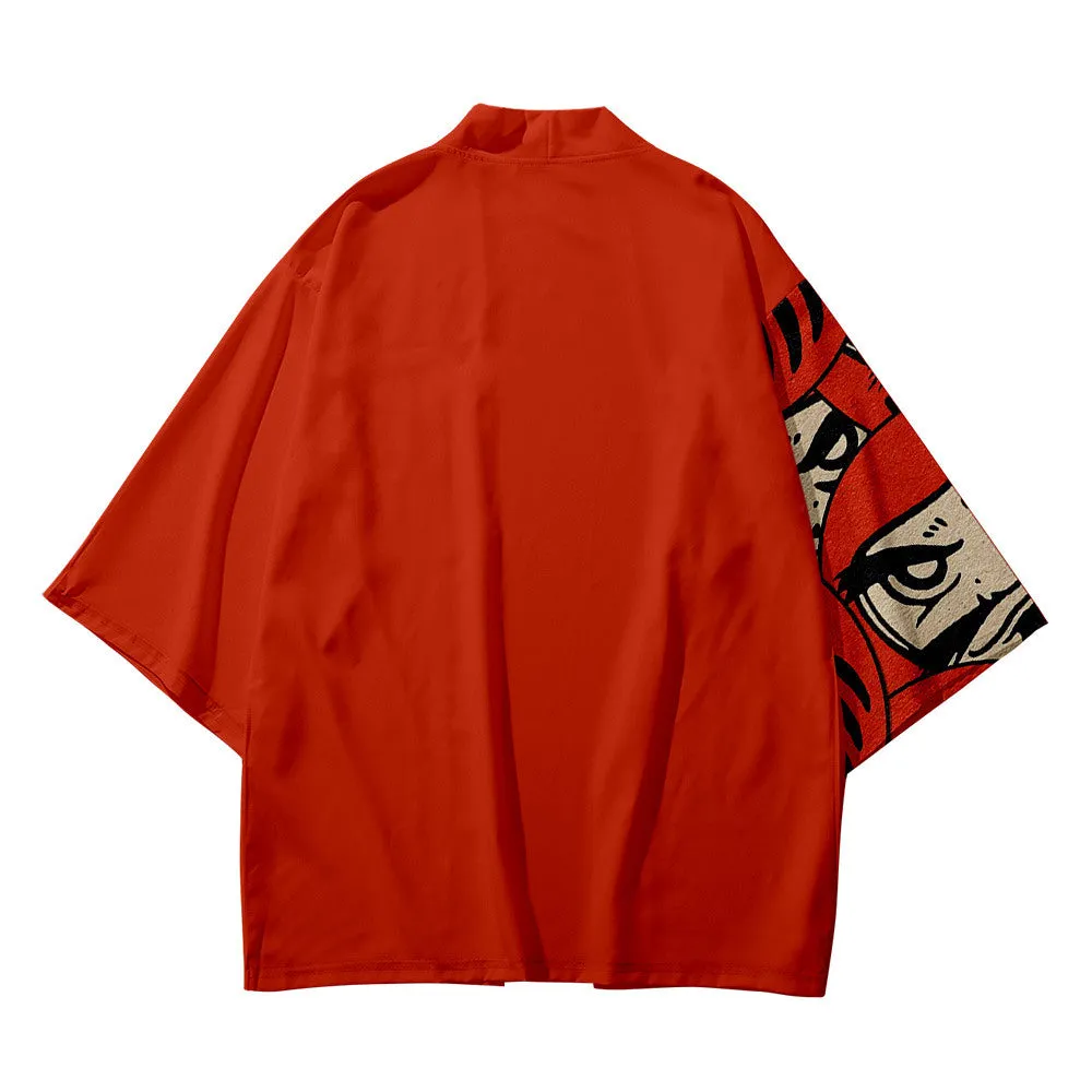 Red Daruma Kimono Shirt
