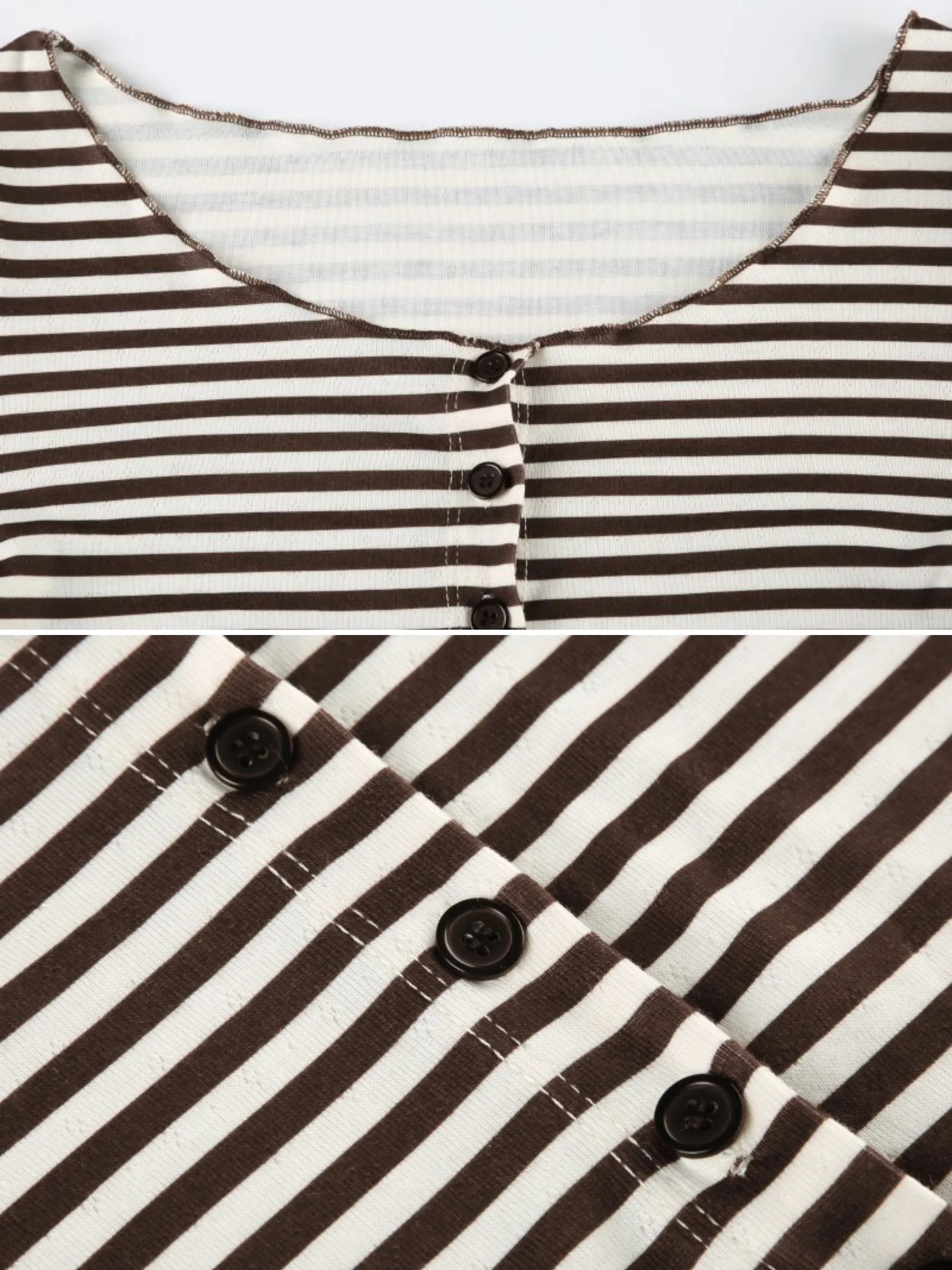 Salome Striped Cardigan Shorts Set