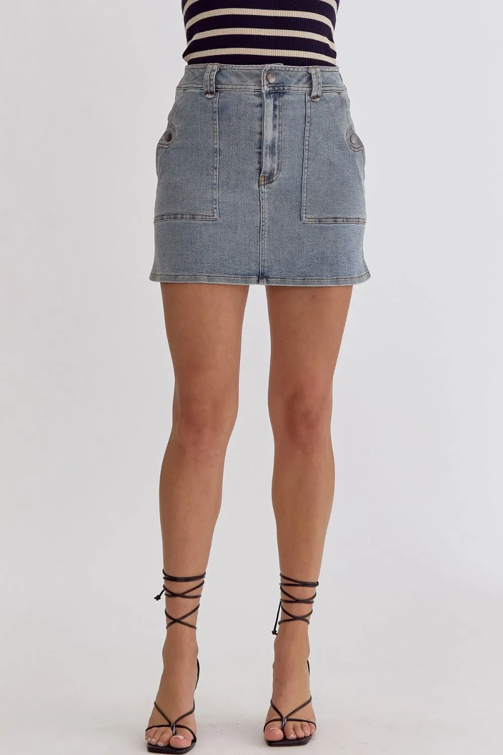 Spring Breeze Denim Skirt