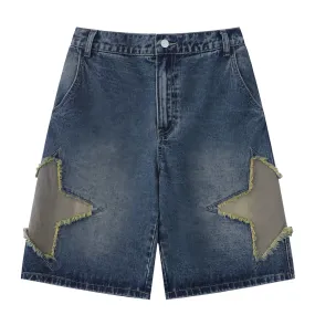 Starry Retro Baggy Denim Shorts