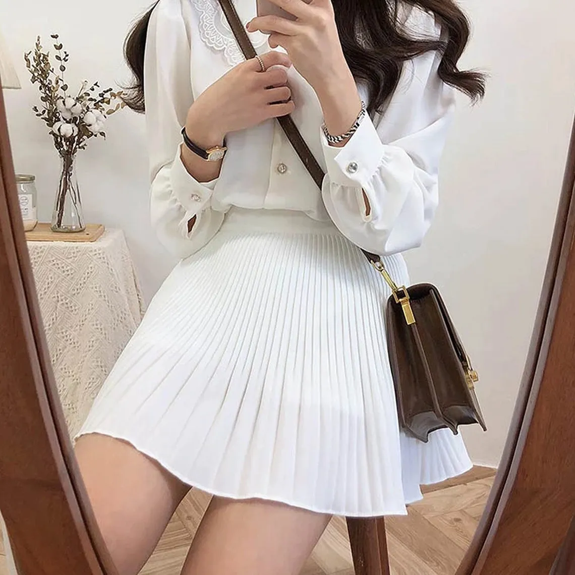 Summer Pleated Sweet Chic Fashion Skirt