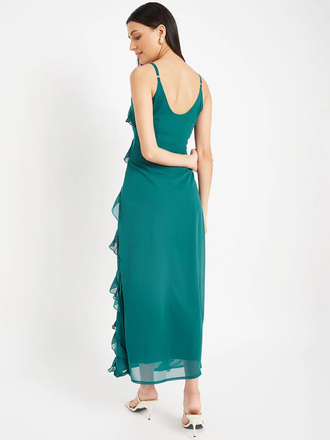 Teal Temptation Georgette Dress