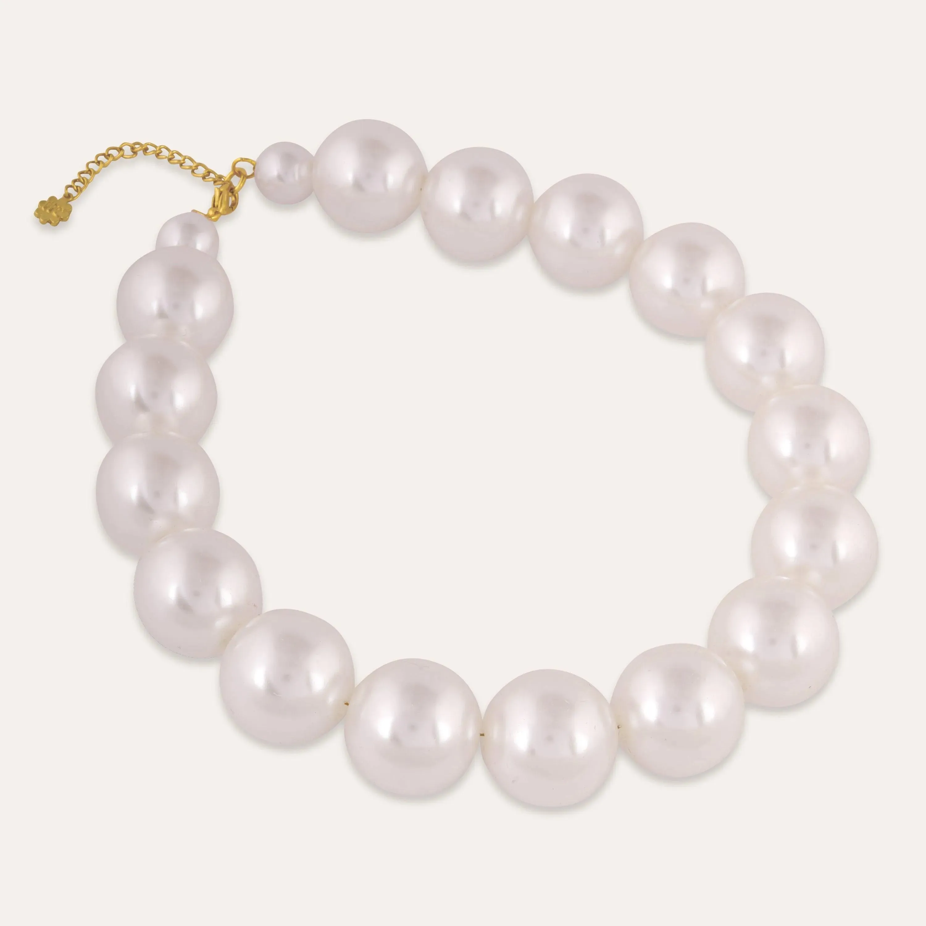 TFC Adorn Big Bold Pearl Beads Statement Necklace