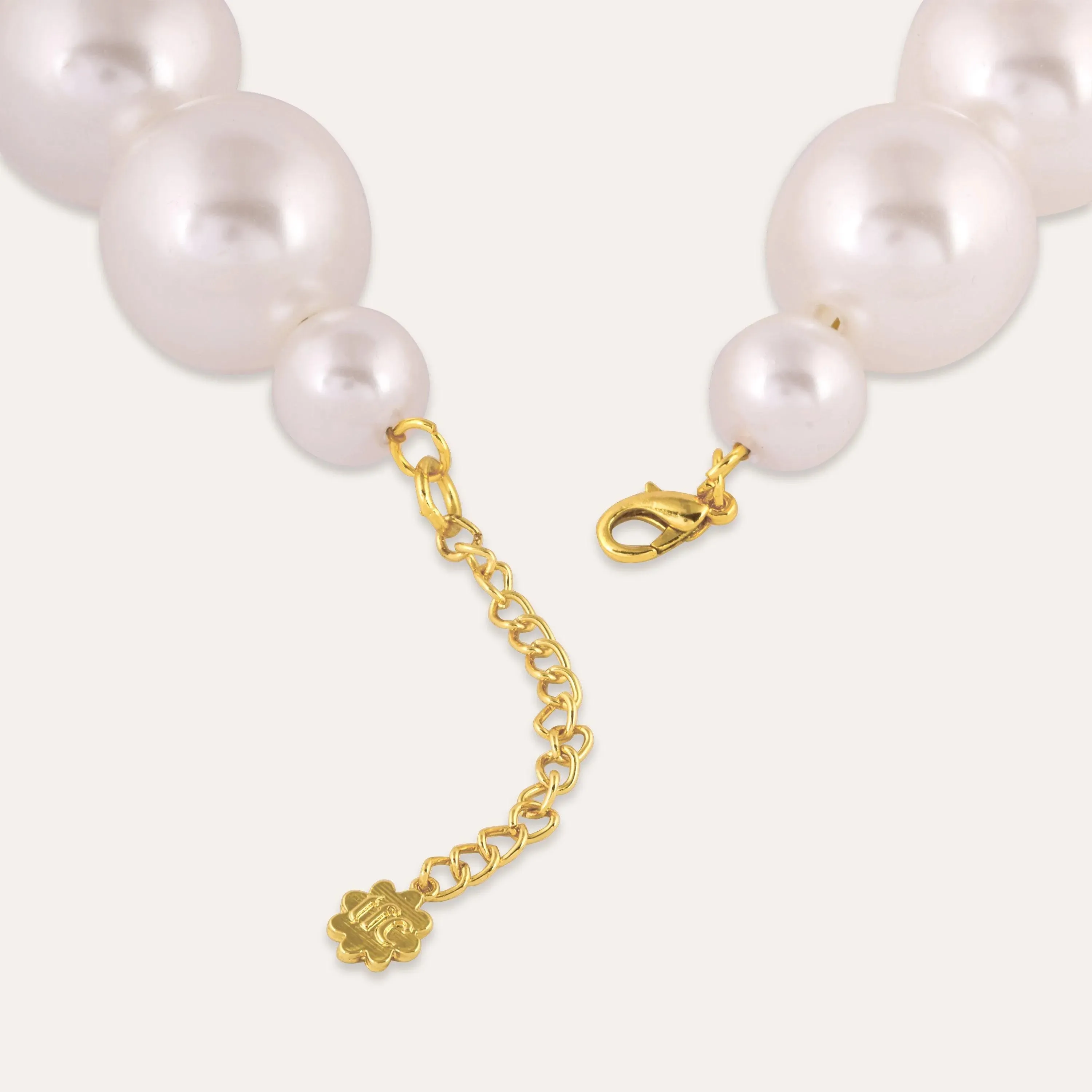 TFC Adorn Big Bold Pearl Beads Statement Necklace