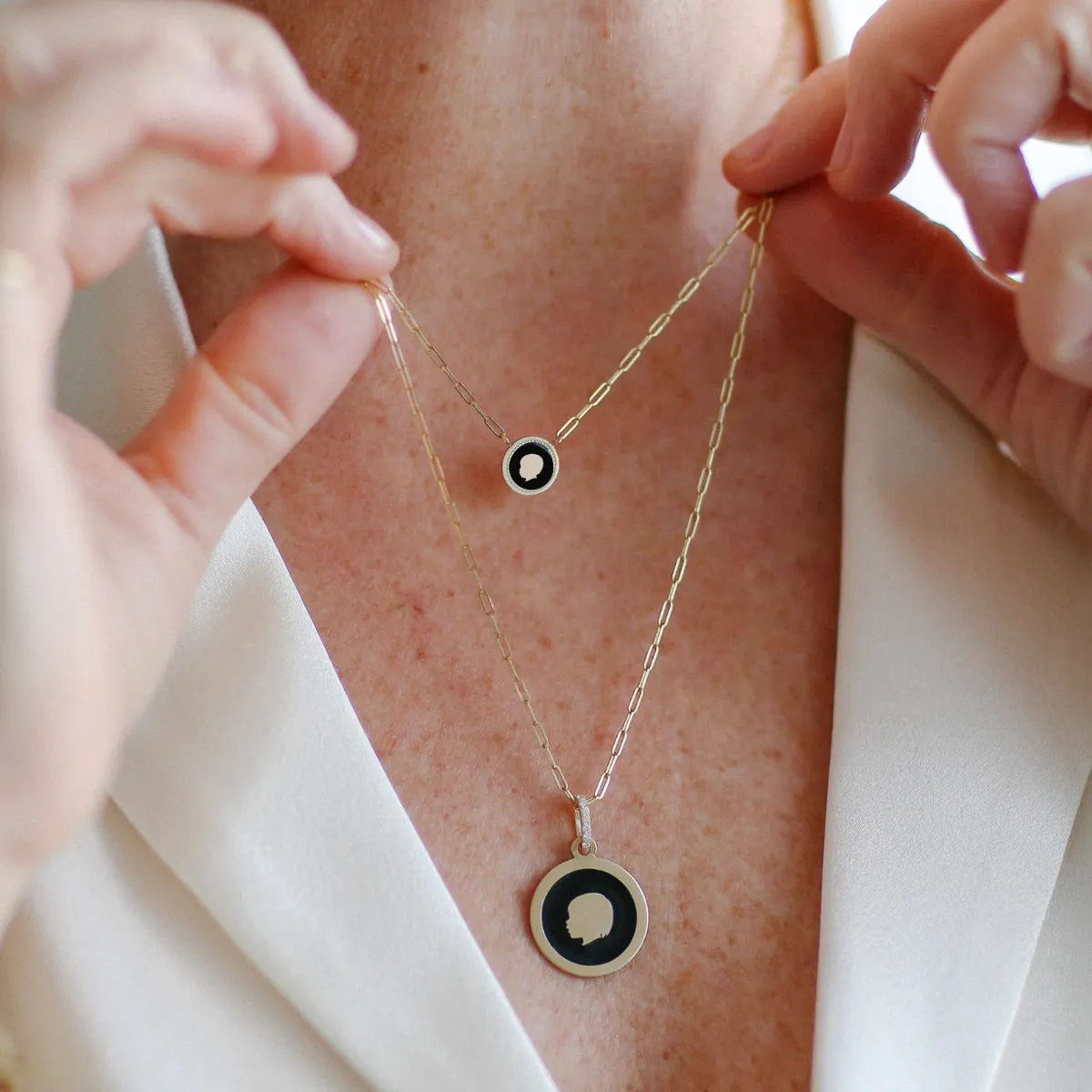 The Petite Enamel Pendant Necklace