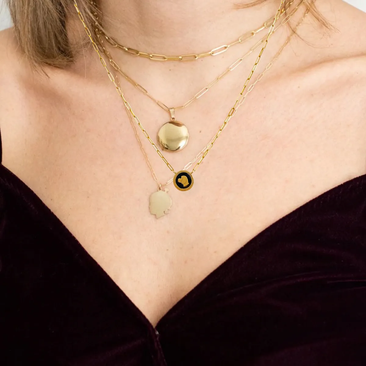The Petite Enamel Pendant Necklace